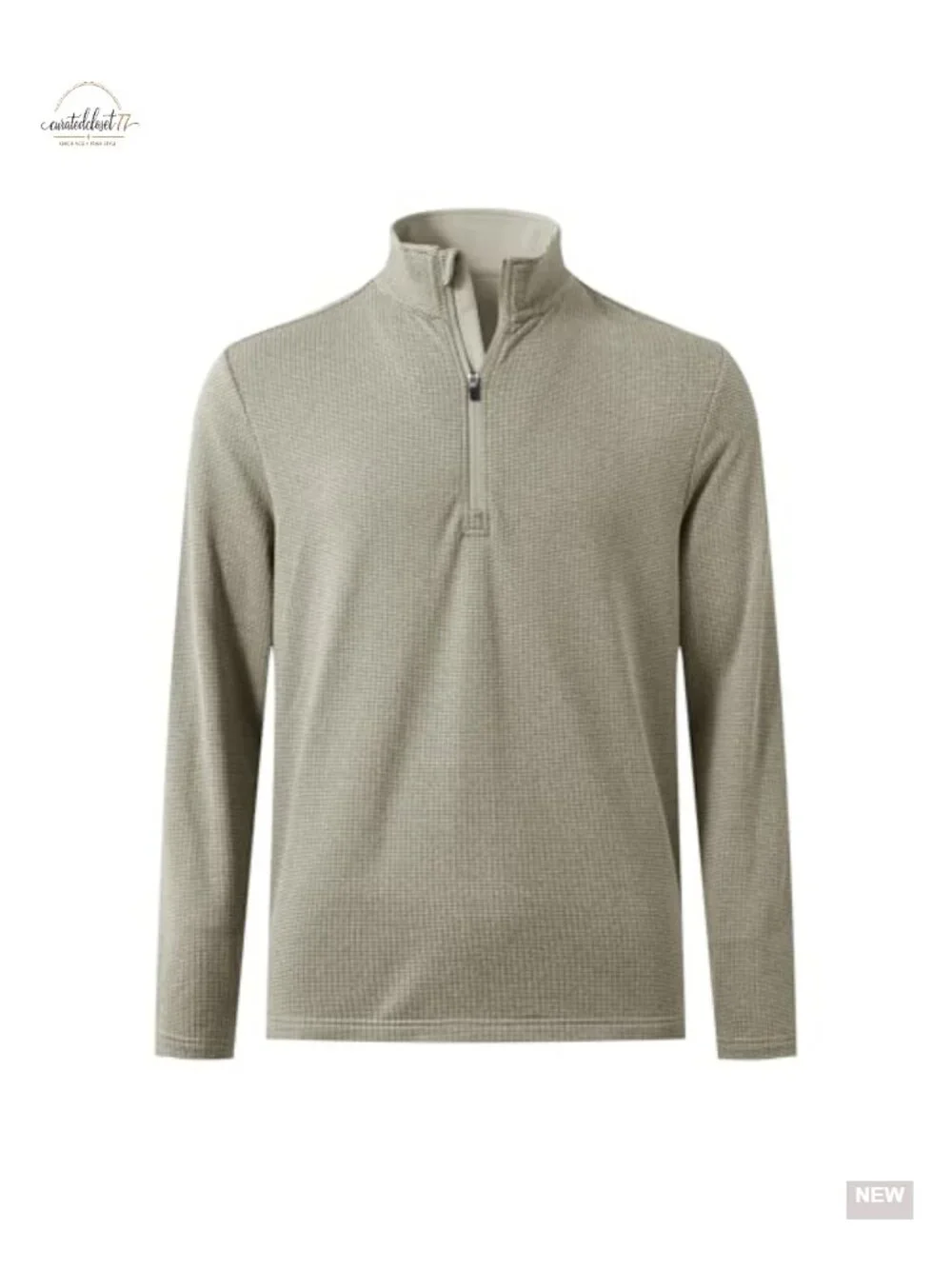 Mens Quarter Zip Pullover Fleece Lined Lightweight Stretch Mock Neck 1/4 Zip